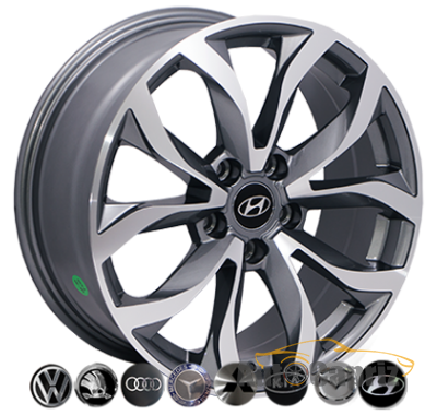 Диски Replica Seat Z459 DGMF R16 W6.5 PCD5x100 ET40 DIA57.1